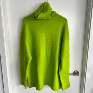 Zara Oversized Neon Green Sweater Sz Medium
